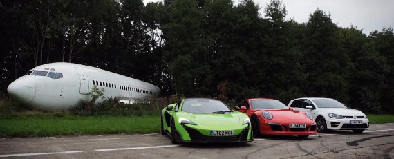 VW Golf R vs Porsche 911 Carrera GTS vs McLaren 675LT