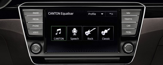 Noua SKODA Superb - sistem audio CANTON