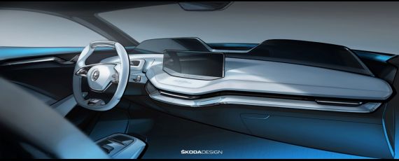 SKODA VISION E - plansa de bord