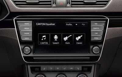 Noua SKODA Superb - sistem audio CANTON