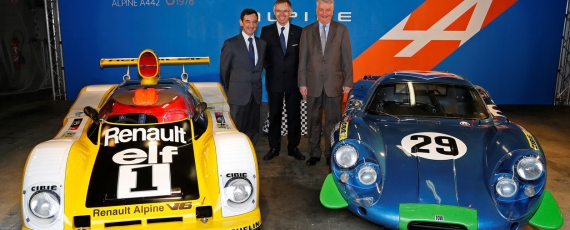 Pierre Fillon (preşedintele ACO), Carlo Tavares (Renault) şi Bernard Ollivier (CEO al Société Alpine-Caterham)