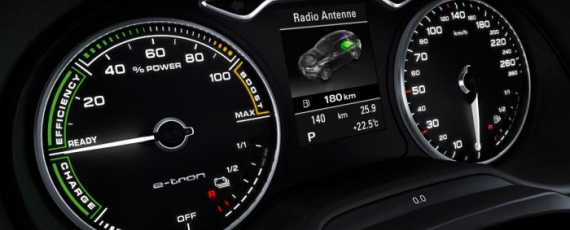 Audi A3 e-tron - afişajul ceasurilor de bord