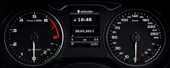 Audi A3 Sportback g-tron - ceasurile de bord