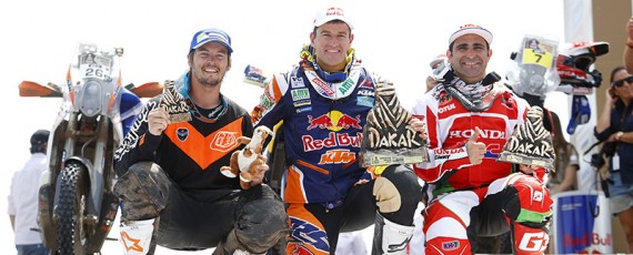 Marc Coma (KTM) / Paulo Gonclaves (Honda) / Toby Price (KTM)