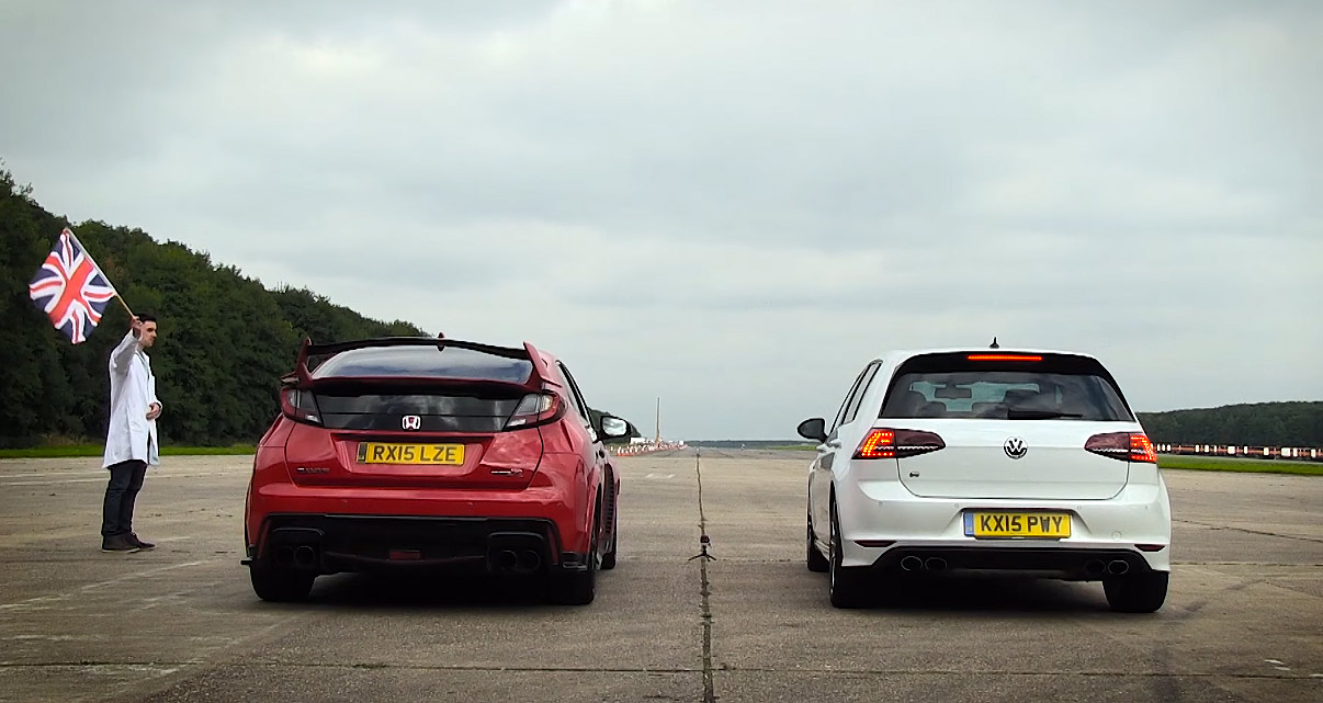 VIDEO Honda Civic Type R vs Volkswagen Golf R Auto TestDrive