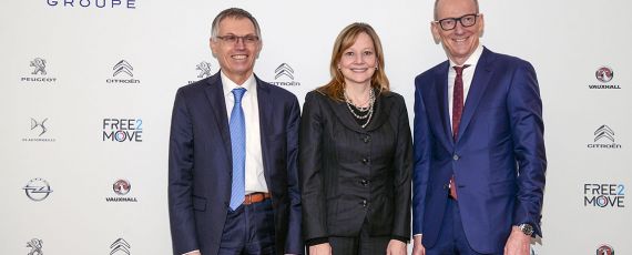 Carlos Tavares, Mary Barra și Karl Thomas Neumann, CEO-ul Opel